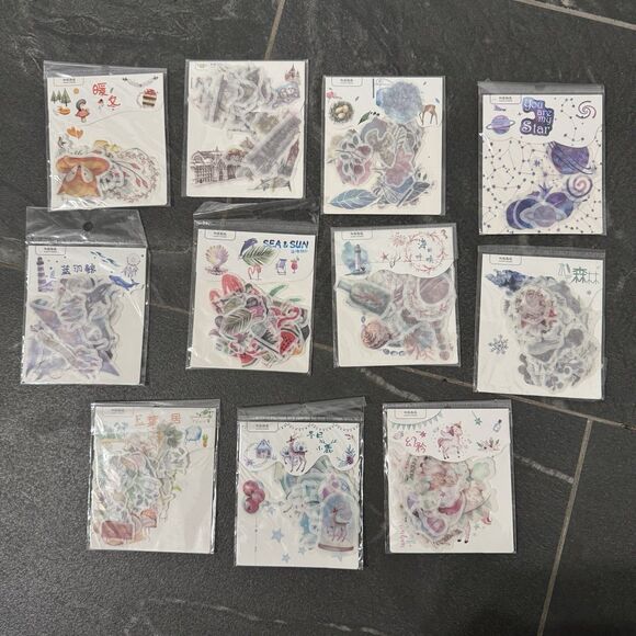 Washi Stickers Lot Of 11 Scrapbooking Craft - Picture 1 of 3